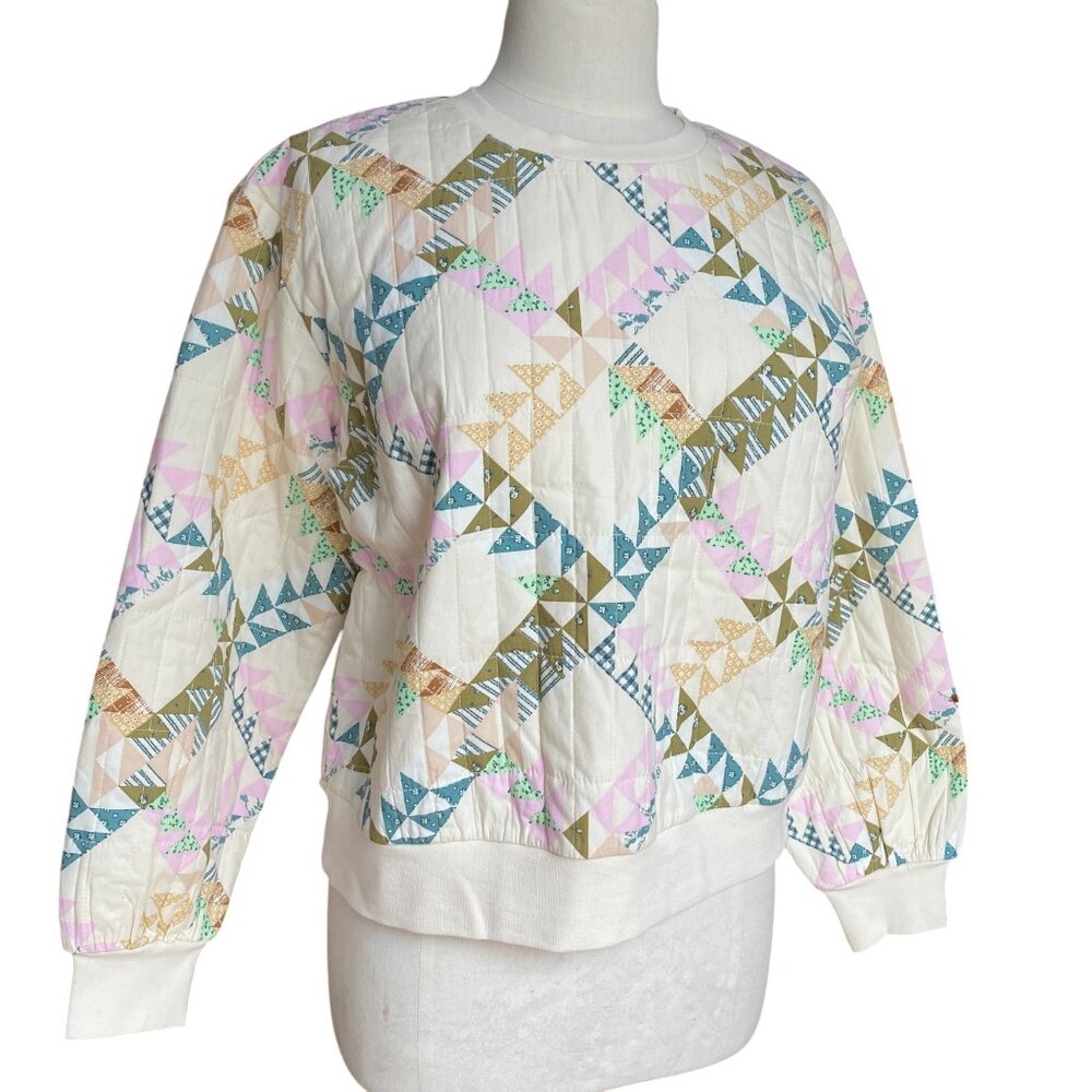 Nwot Universal Thread Patchwork Quilted Sweatshir… - image 7